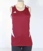 Adidas ClimaCool Cardinal Red &amp; White Racer Back Running Singlet Women&#39;s NWT - £27.35 GBP