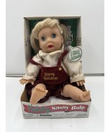 Vintage 1999 Animatronic Holiday Sassy Baby Doll 15” Working Christmas T... - $101.53 CAD