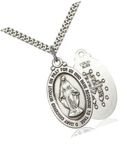 Pendant 1 1/8 x 5/8 Inches with Silver - £111.94 GBP