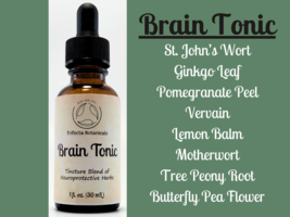 BRAIN TONIC Herbal Tincture Blend / Liquid Extract / Organic Apothecary Herbs - £11.88 GBP