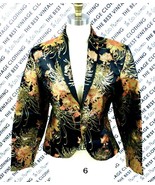 VTG Joan Maxwell Silk Satin Damask Evening Jacket Gold Chrysanthemum Red... - $4,555.69 MXN