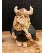 Steven McGovney Ocarina Whistle Viking Figurine Ceramic Art Pottery - $18.23