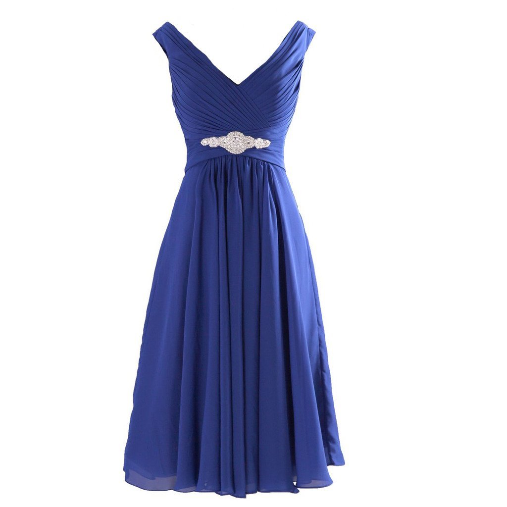 Kivary Short Knee Length A Line V Neck Prom Dresses Wedding Party Cocktail Gowns