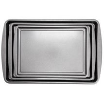 Gibson Home Love To Bake Nonstick Steel Jelly Roll 3 Piece Baking Sheet ... - $46.25