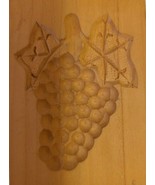 Vintage Carved Wood Butter Mold/Cookie Mold Grape Design Made in Germany - £39.50 GBP