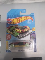 Hot Wheels Cyber Speeder Glow Wheels Red Yellow, Foreign Series #FJY83 NRFP 2017 - £10.09 GBP