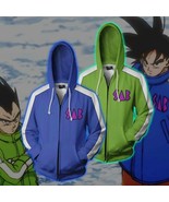 Anime Dragon Ball Super Goku Vegeta 3D Print Hoodie Sweatshirt Zip Up Ja... - £21.31 GBP