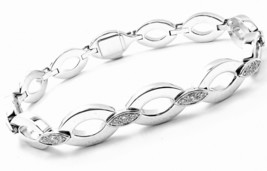 Rare! Authentic Cartier 18K White Gold Diamond Diadea Link Bracelet Certificate - £7,980.98 GBP