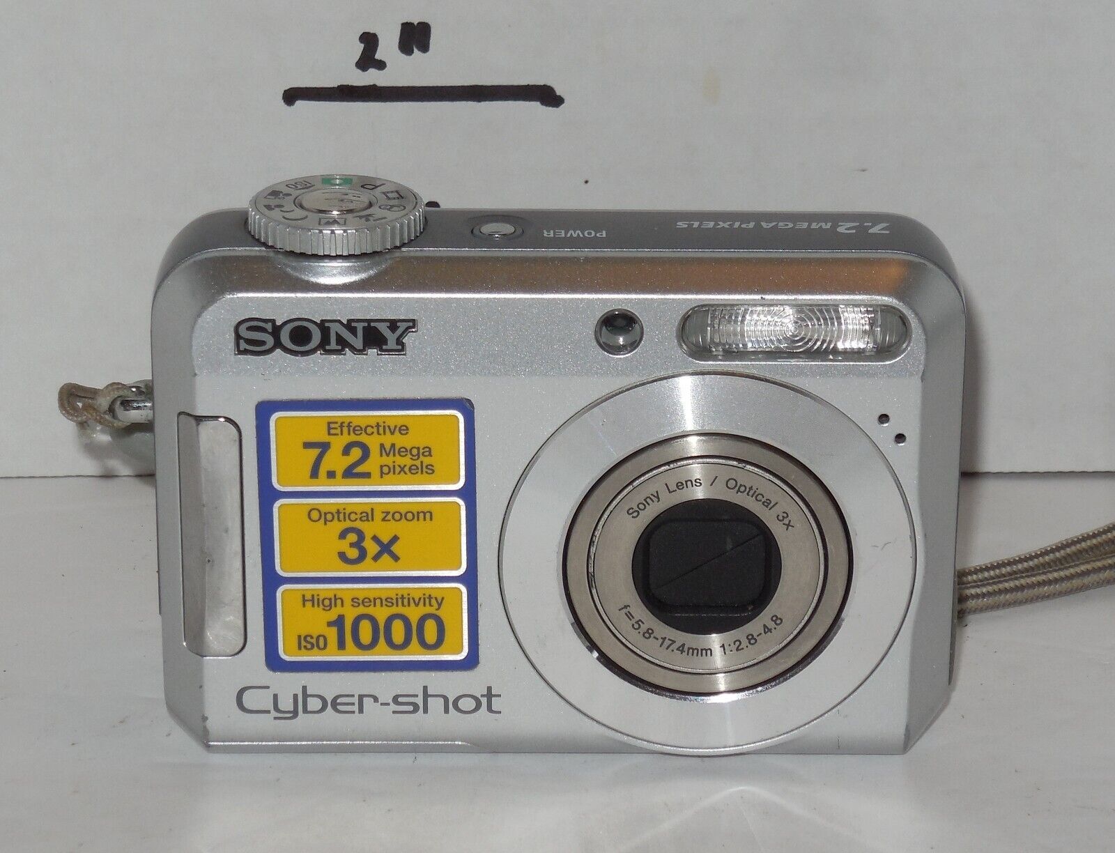 Sony Cyber-shot DSC-S650 7.2MP Digital Camera - Silver Tested Works - $74.25