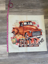 Fall Decor Pillow COVER 22”x22”, Decorative Thanksgiving Home Old Truck NEW - £7.87 GBP
