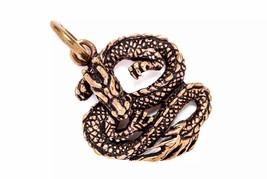 Bronze Dragon Pendant – Mythical Power Amulet with Antique Finish (3 cm) - $19.99
