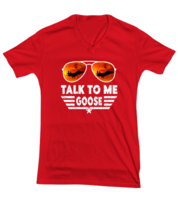 Jet Fighter TShirt Talk To Me Goose Red-V-Tee  - £18.05 GBP