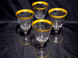 GLASTONBURY-LOTUS 6¾&quot; Crystal Water Wine Glass BRACELET Pattern - MINT S... - £37.96 GBP