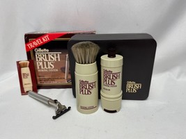 Vintage 1984 Gillette Atra Razor Brush Plus Shaving System Travel Kit Ha... - £35.82 GBP