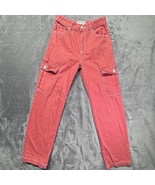 Song Cargo Jeans Women 1/25 Brown High Rise Cargo 90s Boyfriend 26X30 - $47.85 CAD