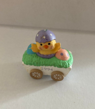 Hallmark Merry Miniatures 1994 Easter Chick With &amp; Easter Egg In A Wagon... - £7.93 GBP