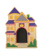 Castle House Picture Frame Refrigerator Magnet Pink Purple Yellow - $8.07 CAD