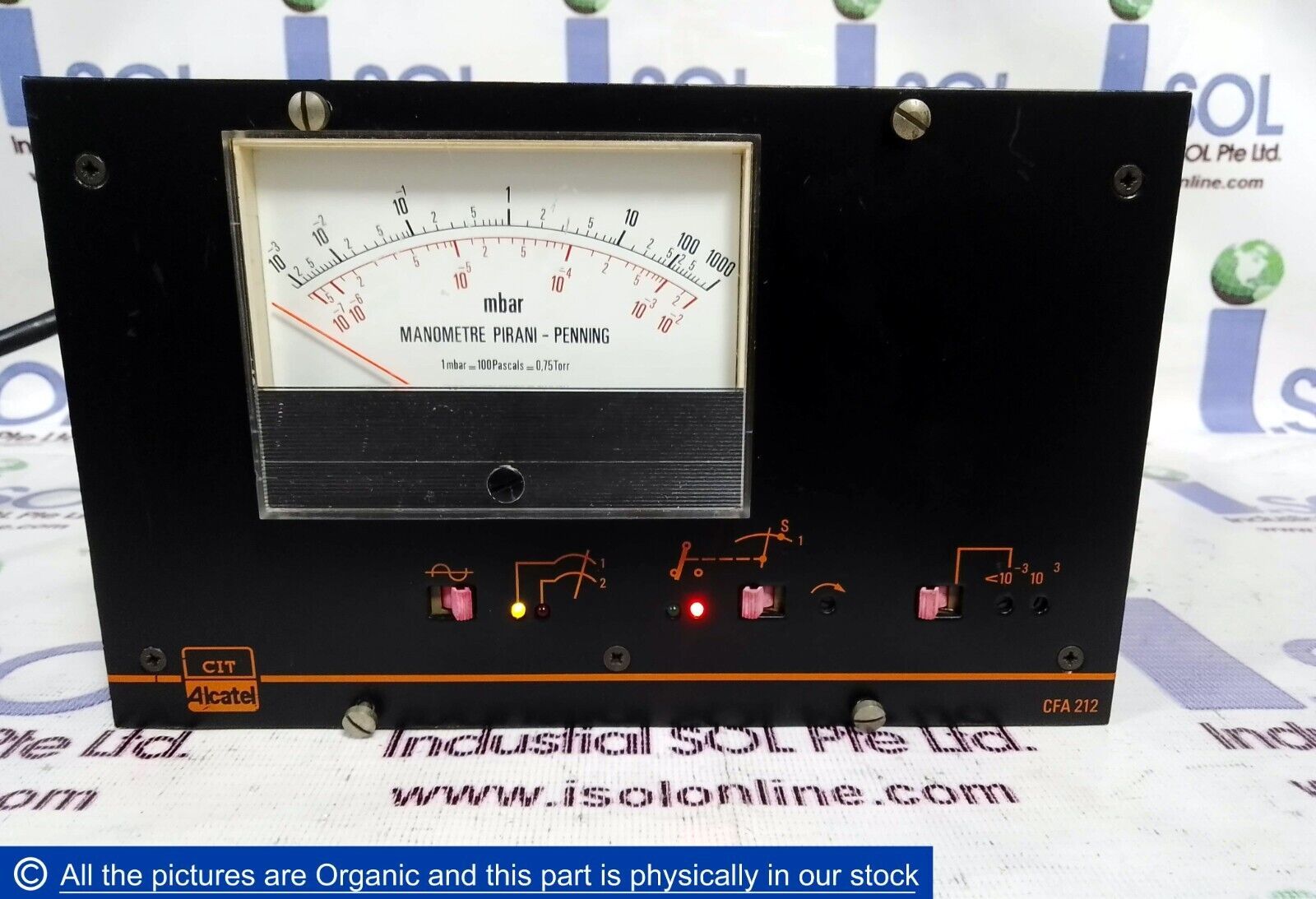 Alcatel CFA 212 Analog Combination Manometer Pirani and Penning Gauge