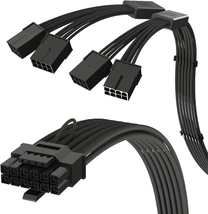- AVA PCIE 5.0 4 X 8Pin to 12VHPWR (16Pin / 12+4) 16AWG Sleeved High Current Pow - £19.49 GBP
