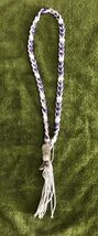 Beaded Blue &amp; White Western Necklace Handmade - $9.30
