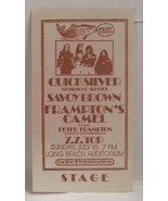QUICKSILVER / SAVOY BROWN / ZZ TOP - ORIGINAL 1974 CLOTH BACKSTAGE PASS ... - £22.56 GBP
