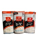 Lot of 3 Vtg 1996 &amp; 1997 Hanes Men&#39;s Briefs, 9 Pairs, 100% Cotton, Size ... - $933.91 MXN