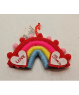 3.15&quot; Fabric Rainbow Wall Decor Hanging Ornament Love Be Loved with pom ... - $8.84