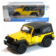 Maisto Special Edition 1:18 Die Cast Yellow SUV 2014 JEEP WRANGLER WILLYS - £50.90 GBP