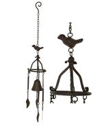 Cast Iron Rustic Country Morning Bird Relaxing Wind Chime Bell Decor Orn... - €29,16 EUR