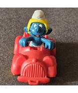 1979 The Smurfs Red Car Super Smurf Racing Vehicle  - £11.61 GBP