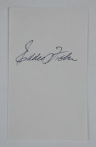 Eddie Fisher Hand Signed Autographed 3x5 Index Card Chicago White Sox WS... - $7.91