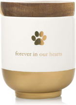 Pet Ceramic Forever in Our Hearts Urn, Pet Memorial, Dog or Cat Keepsake Urn, Ra - £28.92 GBP