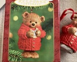 2001 Hallmark Keepsake Snuggly Sugar Bear Bell Christmas Ornament Decora... - $14.01