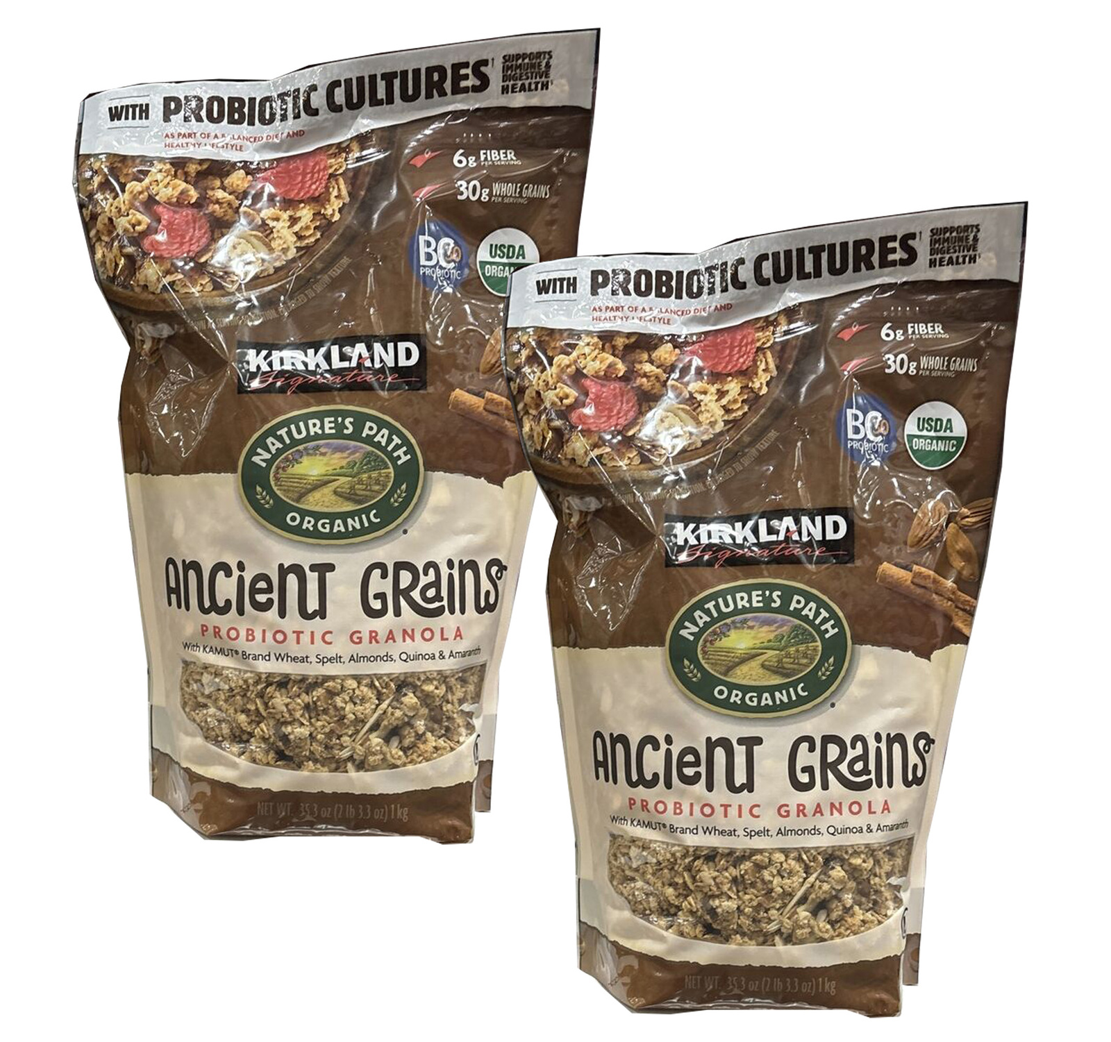 2 Packs Kirkland Nature's Path Organic Ancient Grains Granola Probiotic 35.3oz - $35.50