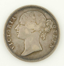 1840 VICTORIA INDIA RUPEE SILVER HIGH GRADE COIN XF INDIAN FOREIGN COIN - $101.86