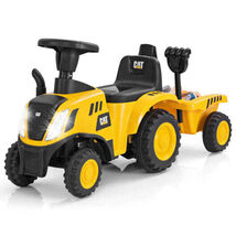 Costway Kids Ride on Tractor Licensed Caterpillar with Detachable Traile... - $169.39