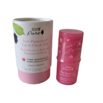 100% Pure Fruit Pigmented Lip &amp; Cheek Tint Pink Grapefruit 0.26oz/7.5g S... - £20.42 GBP