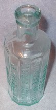 Moses Atwood Antique Embossed Aqua Jaundice Bitters Medicine Cork Top Bo... - £15.69 GBP