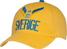 Sweden 2014 World Cup Soccer Futbol Adidas Adjustable Hat New & Licensed - $9.70