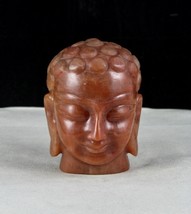 4&quot; Natural Orange Quartz Buddha Head 3297 Carats Gemstone Statue For Home Decor - £94.92 GBP