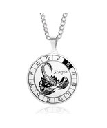 Stainless Steel Star Zodiac Necklace Coin Pendant Necklace For Men - $236.30 MXN