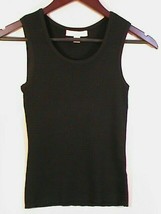 Women&#39;s-XS sleeveless top tank CASLON black stretch soft knit shirt peti... - $16.83