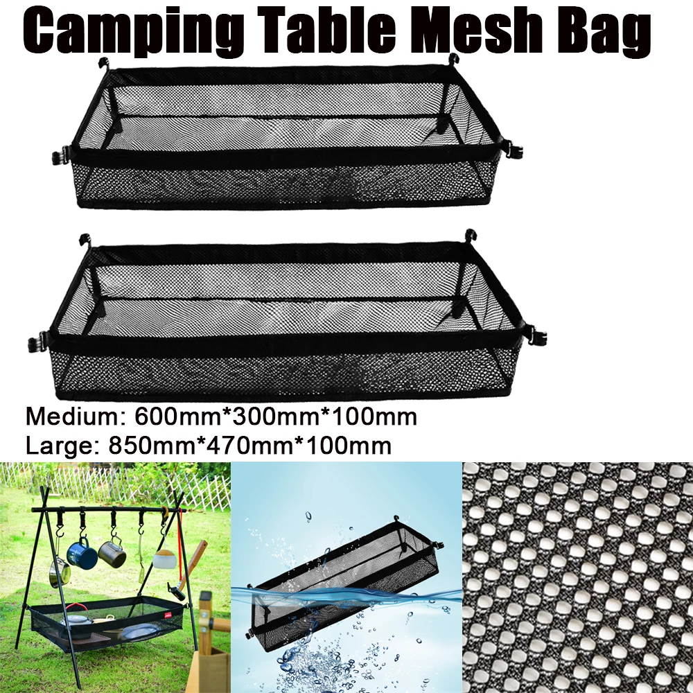 Mesh Bag Mesh Hanging Pocket Outdoor Camping Table Storage Net Pouch Mesh Pocket - £12.58 GBP+