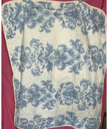 Jessica McClintock Pillowcases Shams Ivory Blue Stylized Damask - £8.93 GBP