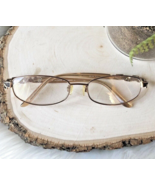 Easyclip EC135 EYEGLASSES FRAMES Gold Silver Chain Link Flex Arms NO SUN... - $655.72 MXN