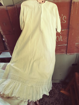 Baby White Gown with Under Slip with lace trim image 3