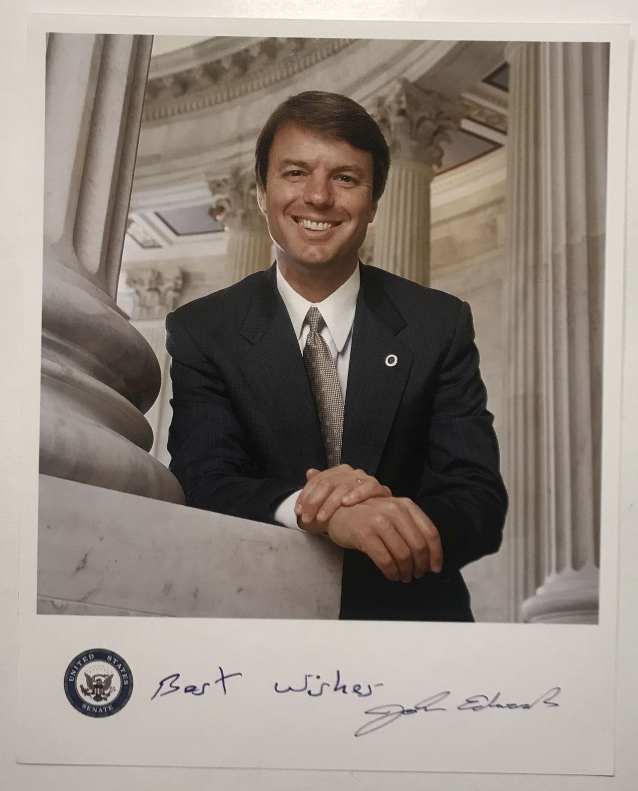 John Edwards Signed Autographed Glossy 8x10 Photo - $20.00