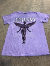Nirvana In Utero Mineral Wash Purple Grunge Band Kirk Cobain T-Shirt Siz... - $19.53