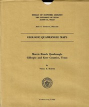 Geologic Map: Morris Ranch Quadrangle, Texas - £10.08 GBP