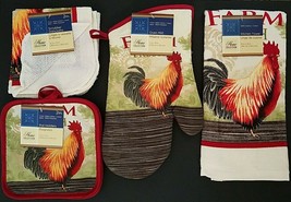 Kitchen Linen Farm Fresh Rooster Theme, Potholder, Oven Mitt..., Select: Item - £5.22 GBP+